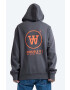 Wood Wood Bavlnená mikina Wood Ian Hoodie 10135605-2424 GREY MELANGE pánska šedá farba s kapucňou s potlačou - Pepit.sk