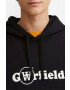 Wood Wood Bavlnená mikina Wood X Garfield Ian Hoodie Hanging 30045601-2424 BLACK pánska čierna farba s kapucňou s potlačou - Pepit.sk