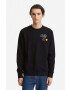 Wood Wood Bavlnená mikina Wood X Garfield Tye Sweatshirt Kick 30045600-2424 BLACK pánska čierna farba s potlačou - Pepit.sk