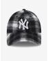 New Era New York Yankees Plaid 9Forty Šiltovka Čierna - Pepit.sk