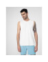 4F Tank top SS23TTSHM368 Biela Regular Fit - Pepit.sk