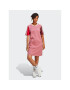 adidas Každodenné šaty Essentials 3-Stripes Single Jersey Boyfriend Tee Dress IC1461 Ružová Loose Fit - Pepit.sk