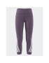 adidas Legíny Training AEROREADY 3-Stripes High-Rise 7/8 Optime Pocket Leggings IJ7122 Fialová - Pepit.sk