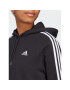 adidas Mikina Essentials 3-Stripes French Terry Crop Hoodie IC8767 Čierna Regular Fit - Pepit.sk