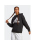 adidas Mikina Essentials Big Logo Oversized French Terry Hoodie HR4934 Čierna Loose Fit - Pepit.sk