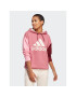 adidas Mikina Essentials Big Logo Oversized French Terry Hoodie IC9869 Ružová Loose Fit - Pepit.sk