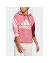 adidas Mikina Essentials Big Logo Oversized French Terry Hoodie IC9869 Ružová Loose Fit - Pepit.sk