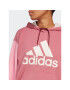 adidas Mikina Essentials Big Logo Oversized French Terry Hoodie IC9869 Ružová Loose Fit - Pepit.sk