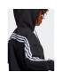 adidas Mikina Future Icons 3-Stripes Full-Zip Hoodie HT4715 Čierna Loose Fit - Pepit.sk