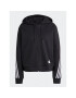 adidas Mikina Future Icons 3-Stripes Full-Zip Hoodie HT4715 Čierna Loose Fit - Pepit.sk