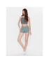 adidas Športové kraťasy Lounge Rib Booty Shorts IC8759 Zelená Fitted Fit - Pepit.sk