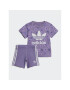 adidas Tepláková súprava Floral Tee and Shorts Set IC8758 Fialová Regular Fit - Pepit.sk