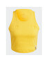 adidas Top Lounge Rib Tank Top IC6506 Žltá Fitted Fit - Pepit.sk