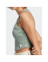 adidas Top Lounge Rib Tank Top IC8757 Zelená Fitted Fit - Pepit.sk