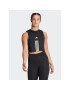 adidas Top Train Essentials Train Cotton 3-Stripes Crop HR7847 Čierna Loose Fit - Pepit.sk