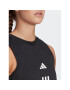 adidas Top Train Essentials Train Cotton 3-Stripes Crop HR7847 Čierna Loose Fit - Pepit.sk