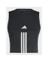 adidas Top Train Essentials Train Cotton 3-Stripes Crop HR7847 Čierna Loose Fit - Pepit.sk