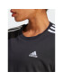 adidas Tričko Essentials 3-Stripes Single Jersey Crop Top HR4913 Čierna Loose Fit - Pepit.sk