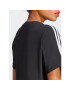 adidas Tričko Essentials 3-Stripes Single Jersey Crop Top HR4913 Čierna Loose Fit - Pepit.sk