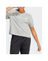 adidas Tričko Essentials 3-Stripes Single Jersey Crop Top HR4916 Sivá Loose Fit - Pepit.sk