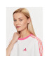 adidas Tričko Essentials 3-Stripes Single Jersey Crop Top IC9882 Biela Loose Fit - Pepit.sk