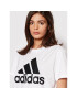 adidas Tričko Essentials Logo Boyfriend GL0779 Biela Loose Fit - Pepit.sk