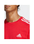 adidas Tričko Essentials Single Jersey 3-Stripes T-Shirt IC9339 Červená Regular Fit - Pepit.sk