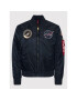 Alpha Industries Bundy bomber Nasa 166107LP Tmavomodrá Slim Fit - Pepit.sk