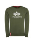 Alpha Industries Mikina Basic Sweater 178302 Zelená Regular Fit - Pepit.sk