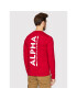 Alpha Industries S dlhými rukávmi Back Print Heavy 116571 Červená Regular Fit - Pepit.sk