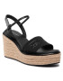 Calvin Klein Espadrilky Wedge Sndl 50 He HW0HW00689 Čierna - Pepit.sk