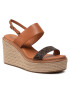 Calvin Klein Espadrilky Wedge Sndl 50 HW0HW00823 Hnedá - Pepit.sk