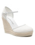 Calvin Klein Jeans Espadrilky Wedge Sandal Close Toe Co YW0YW00569 Biela - Pepit.sk