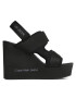 Calvin Klein Jeans Sandále Wedge Sandal Webbing YW0YW01073 Čierna - Pepit.sk