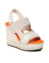 Calvin Klein Jeans Sandále Wedge Sandal Webbing YW0YW01073 Écru - Pepit.sk