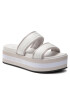 Calvin Klein Jeans Šľapky Flatform Sandal Twostraps YW0YW00561 Biela - Pepit.sk