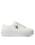 Calvin Klein Jeans Sneakersy Cupsole Flatform Laceup Low Txt YW0YW00766 Biela - Pepit.sk