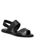 Calvin Klein Sandále Almond Flat Sandal Perf HW0HW00682 Čierna - Pepit.sk