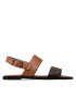 Calvin Klein Sandále Alomnd Flat Sandal Mono Mix HW0HW00821 Hnedá - Pepit.sk