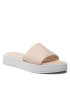 Calvin Klein Šľapky Flatform Slide - Canv Mono HW0HW00893 Béžová - Pepit.sk