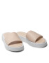 Calvin Klein Šľapky Flatform Slide - Canv Mono HW0HW00893 Béžová - Pepit.sk