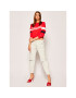 Champion Mikina Graphic Stripe And Colour Block Cropped 112761 Červená Regular Fit - Pepit.sk