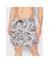 Dsquared2 Underwear Plavecké šortky Scribbles Midi D7B544190 Biela Regular Fit - Pepit.sk