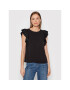 Guess Blúzka Frill Sleeve W2RH22 WEAE2 Čierna Regular Fit - Pepit.sk