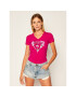 Guess Tričko Britney Tee W0YI85 J1300 Ružová Slim Fit - Pepit.sk