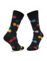 Happy Socks Ponožky Vysoké Unisex CHE01-9050 Čierna - Pepit.sk