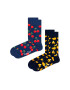 Happy Socks Súprava 2 párov vysokých ponožiek unisex CHE02-6050 Tmavomodrá - Pepit.sk