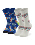 Happy Socks Súprava 2 párov vysokých ponožiek unisex XTDS02-6500 Biela - Pepit.sk