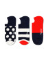 Happy Socks Súprava 3 párov kotníkových ponožiek unisex BDO39-6500 Farebná - Pepit.sk