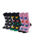 Happy Socks Súprava 3 párov vysokých ponožiek unisex XMJA08-0150 Čierna - Pepit.sk